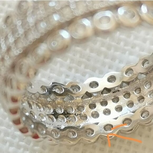 Sterling silver cz eternity band ring size 8 NEW - Picture 4 of 9